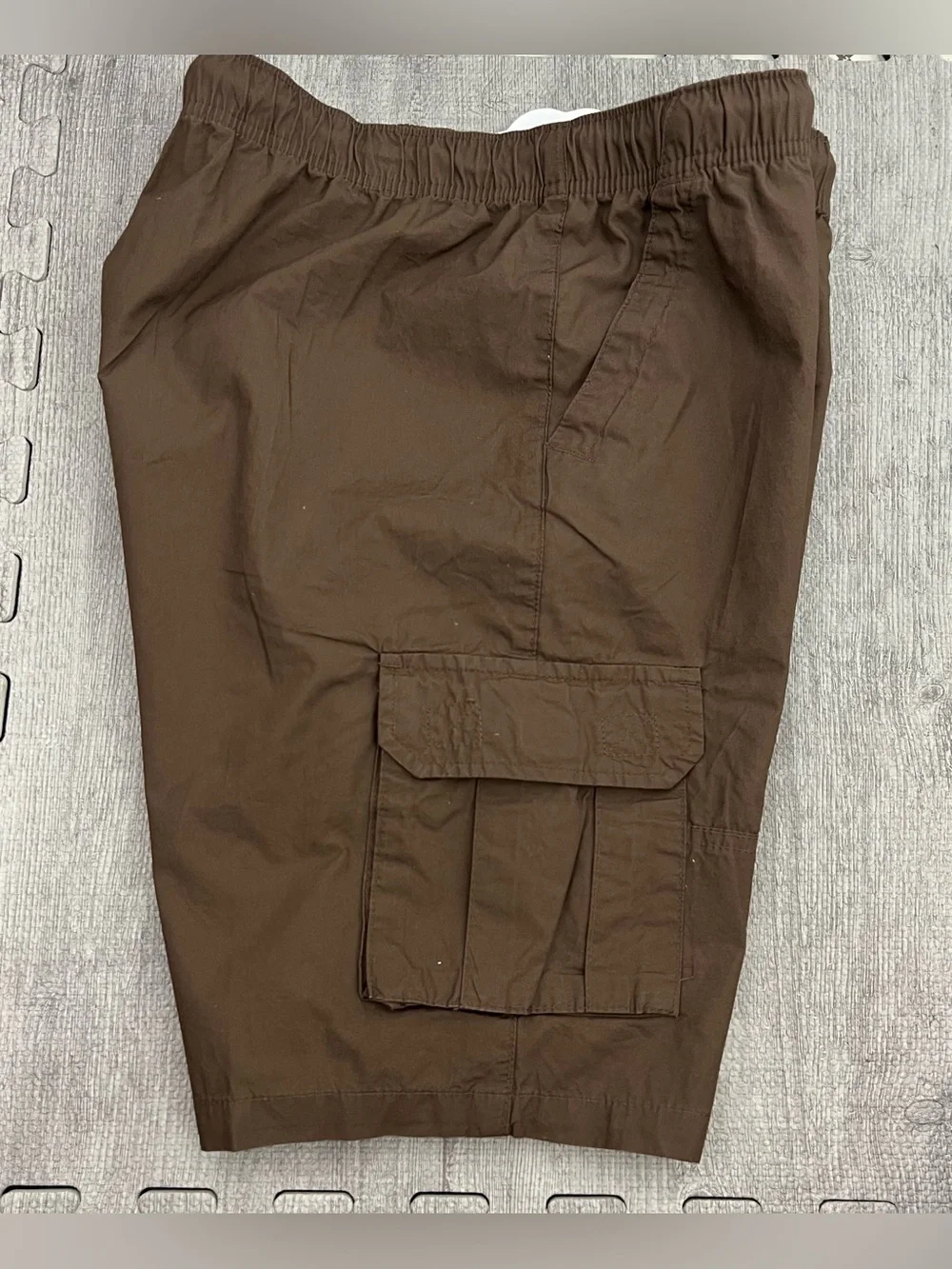 Wonder Nation Boys Brown Cargo Shorts Elastic Waist Drawstring w/ Pockets